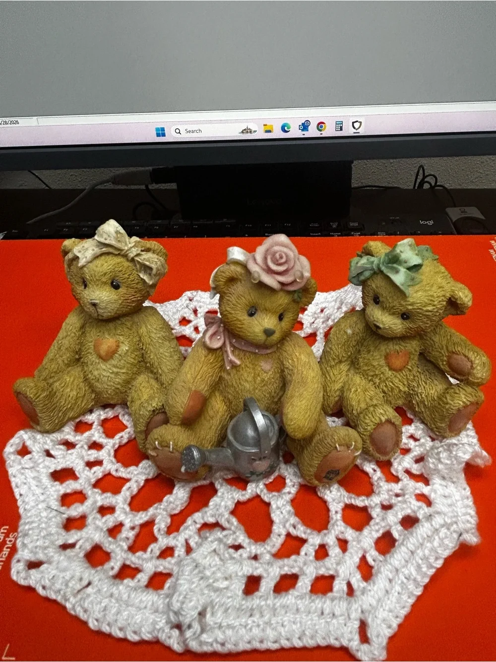 Cherished Teddies set of 3  2-12/“ tall